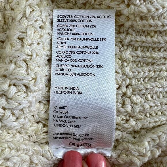 NWT Anthropologie Printed-Sleeve Ruffle Sweater - Picture 6 of 10